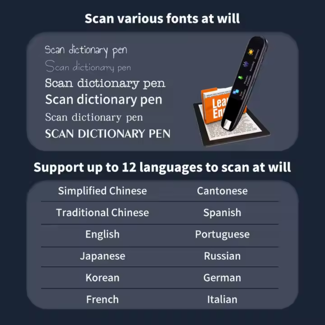 Multi Languages AI Instant Voice Smart Electronic Pocket Language Translator Pen Online Intelligent Voice Translator For Travel - Image 5