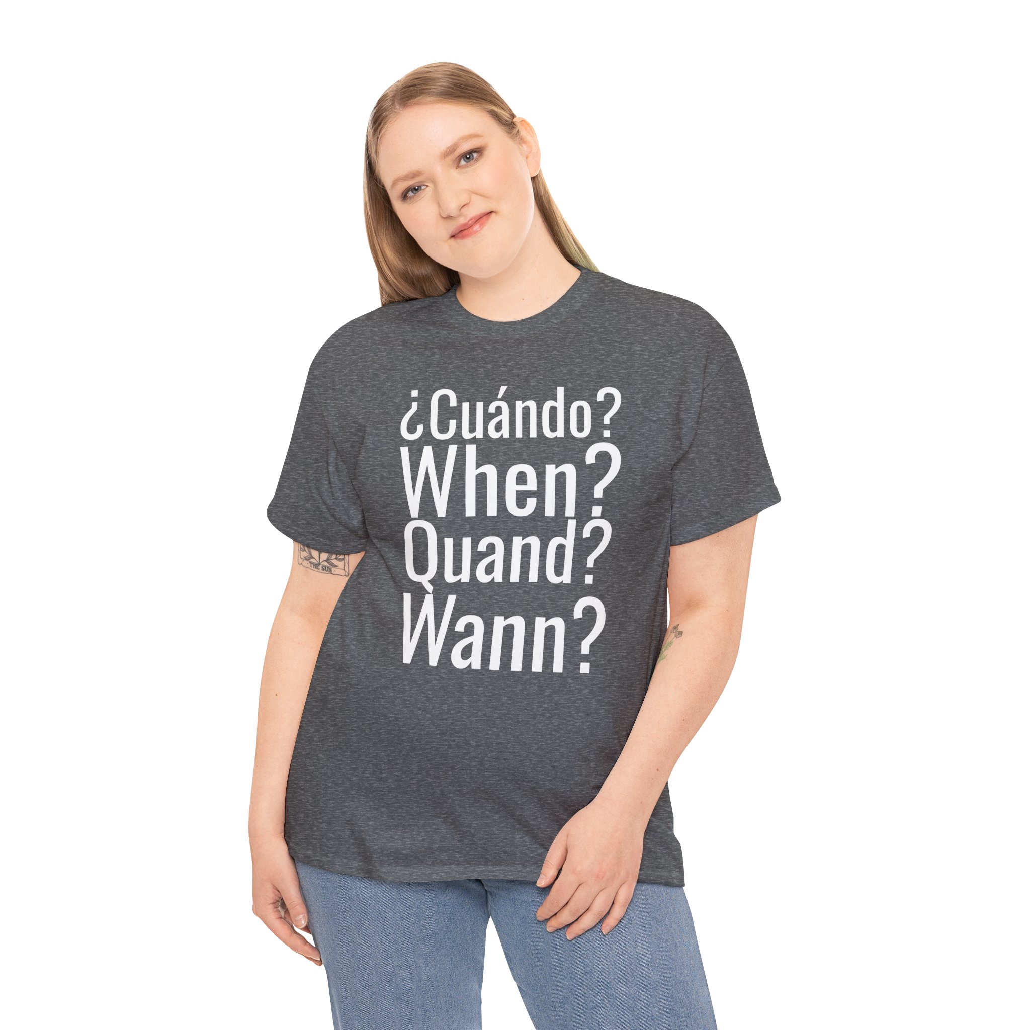 ¿Cuándo? telmyfriends Unisex Heavy Cotton Tee - Image 76