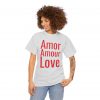 Amor Amour Love telmyfriends Unisex Heavy Cotton Tee - Image 3
