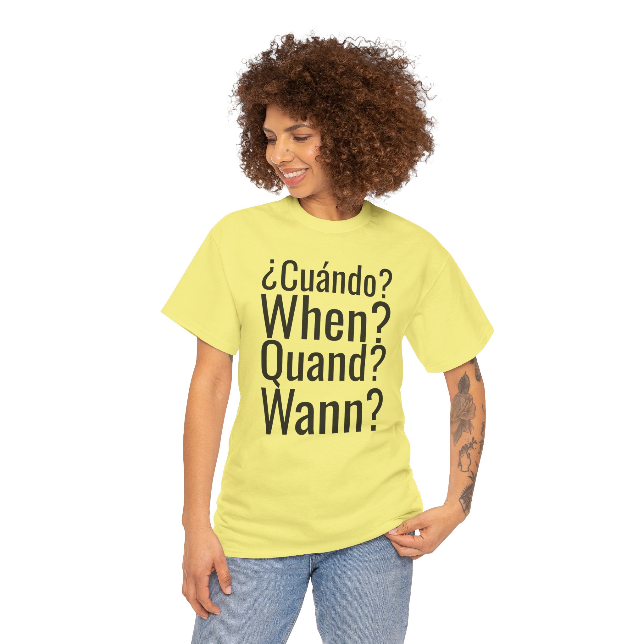 ¿Cuándo? telmyfriends Unisex Heavy Cotton Tee - Image 39