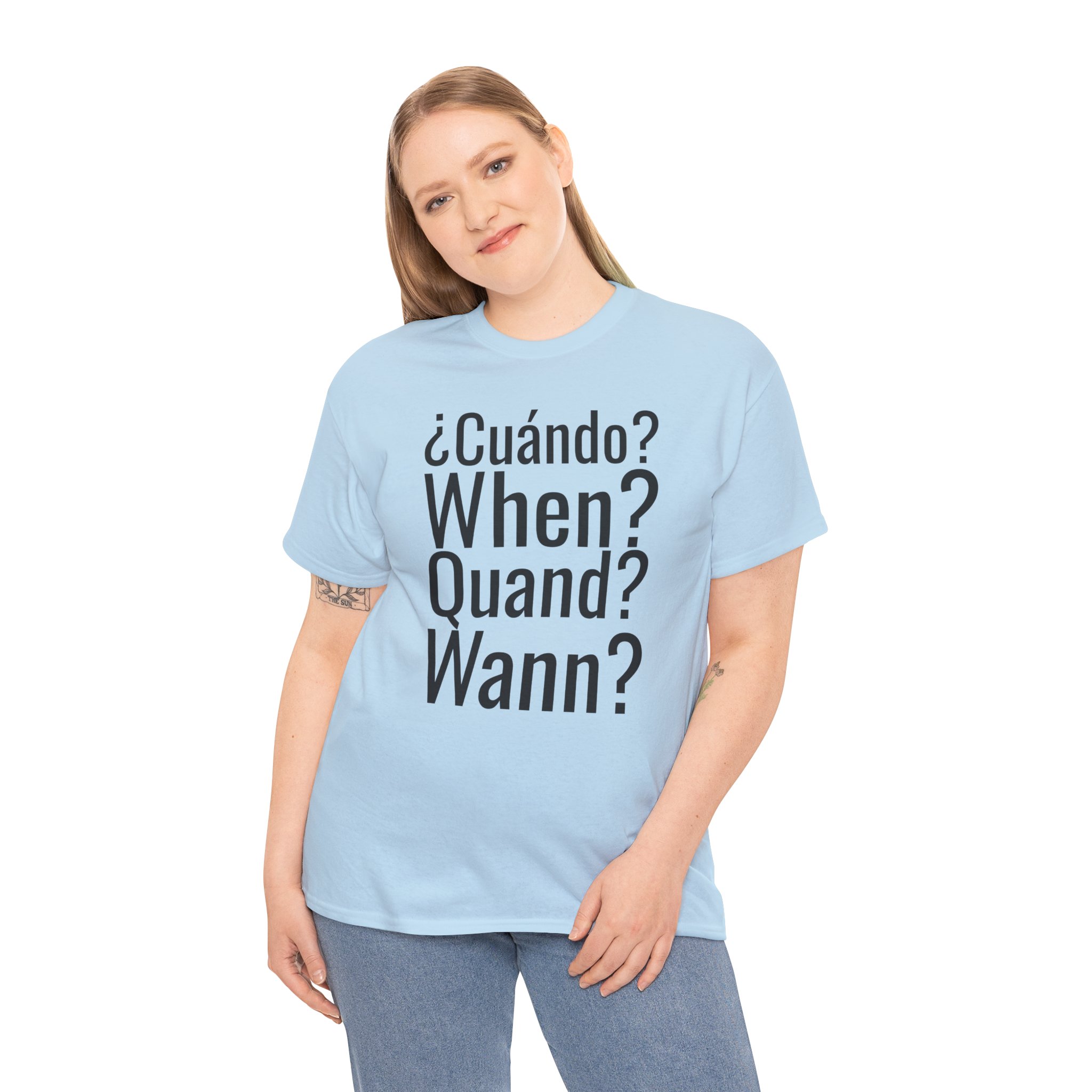 ¿Cuándo? telmyfriends Unisex Heavy Cotton Tee - Image 112