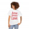 Amor Amour Love telmyfriends Unisex Heavy Cotton Tee - Image 135
