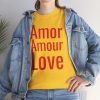 Amor Amour Love telmyfriends Unisex Heavy Cotton Tee - Image 21