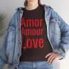 Amor Amour Love telmyfriends Unisex Heavy Cotton Tee - Image 33