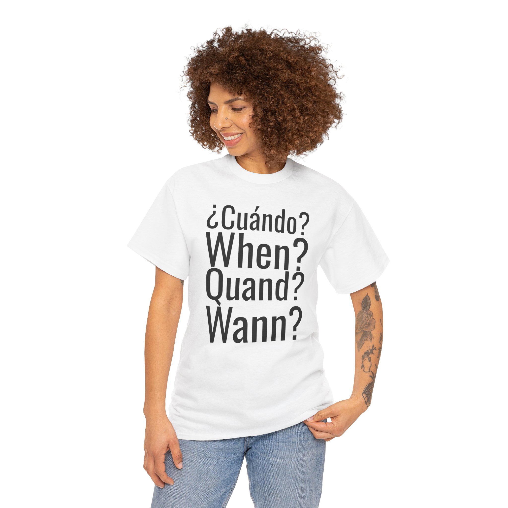 ¿Cuándo? telmyfriends Unisex Heavy Cotton Tee - Image 3