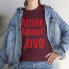Amor Amour Love telmyfriends Unisex Heavy Cotton Tee - Image 69