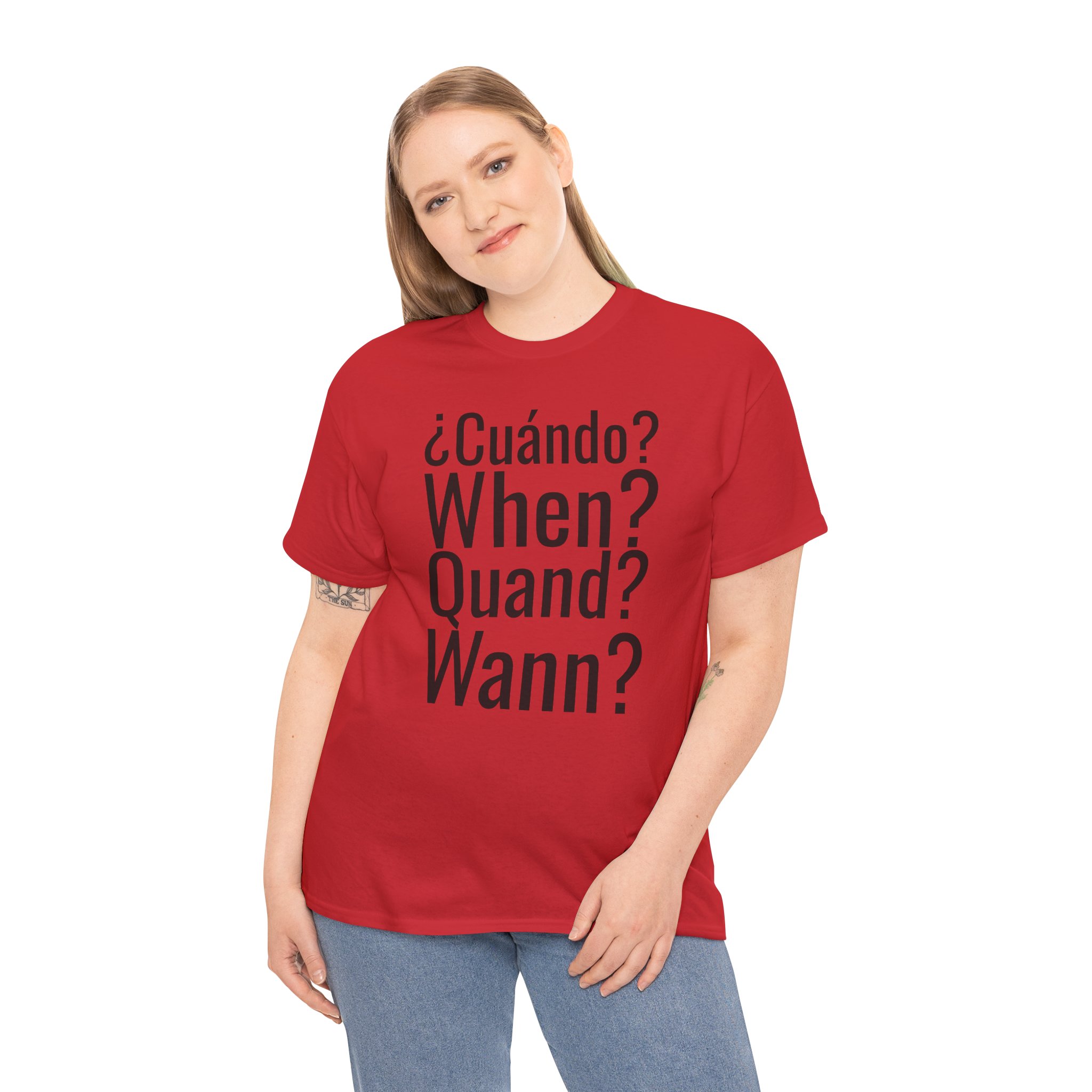 ¿Cuándo? telmyfriends Unisex Heavy Cotton Tee - Image 160