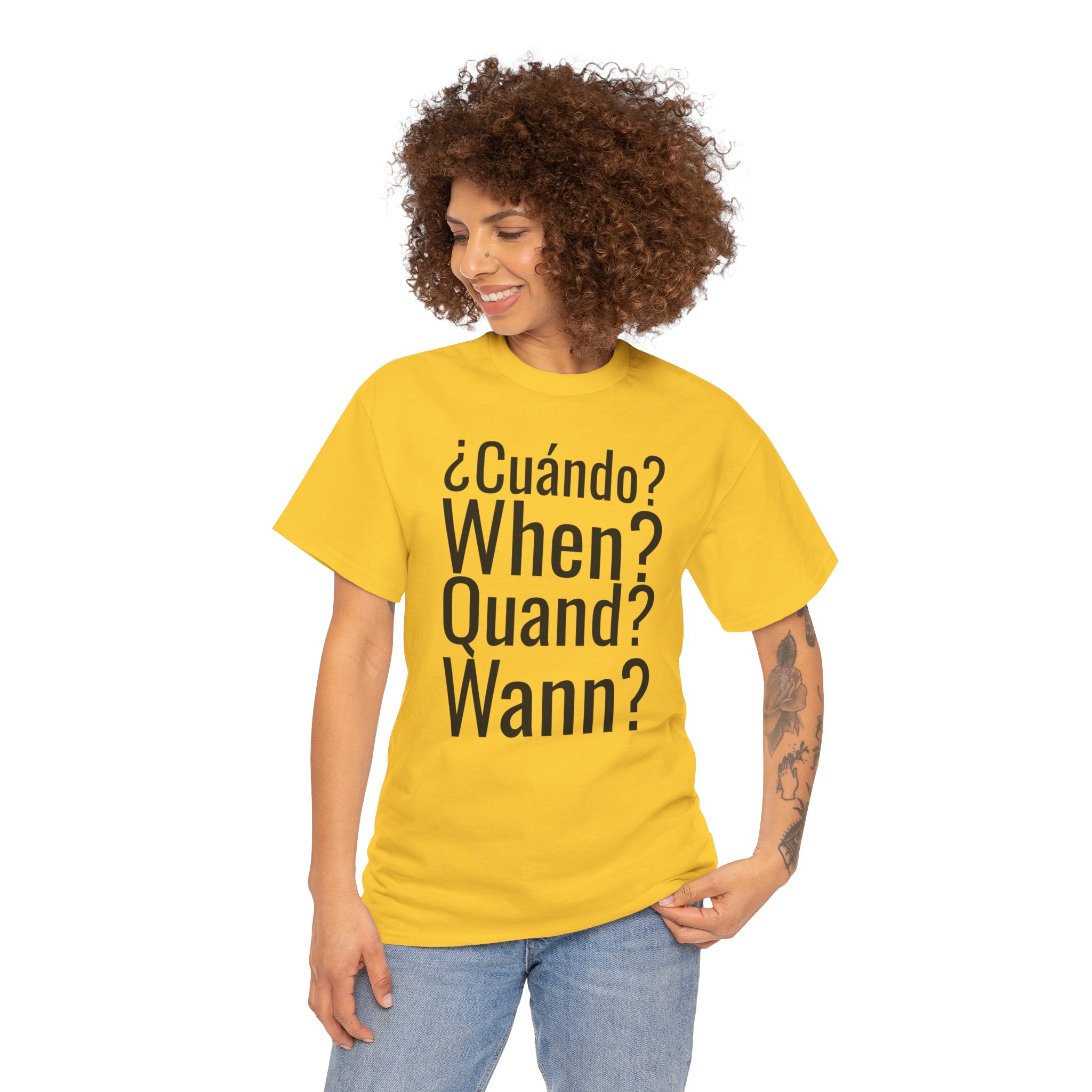 ¿Cuándo? telmyfriends Unisex Heavy Cotton Tee - Image 51