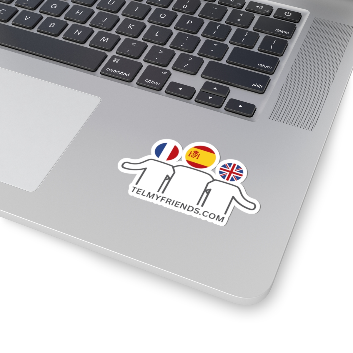 telmyfriends Language Flags Sticker - France Spain UK Logo Kiss-Cut Sticker - Image 2