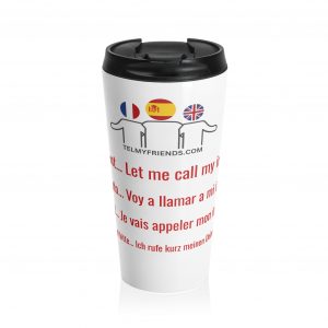 One Moment I'm Calling My Interpreter Travel Mug Red | telmyfriends