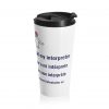 One Moment I'm Calling My Interpreter Travel Mug Blue | telmyfriends - Image 4