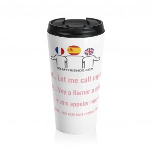 One Moment I'm Calling My Interpreter Travel Mug Pink | telmyfriends