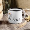 Coffee Por Favor Enamel Mug | Funny Bilingual Coffee Mug | telmyfriends - Image 2