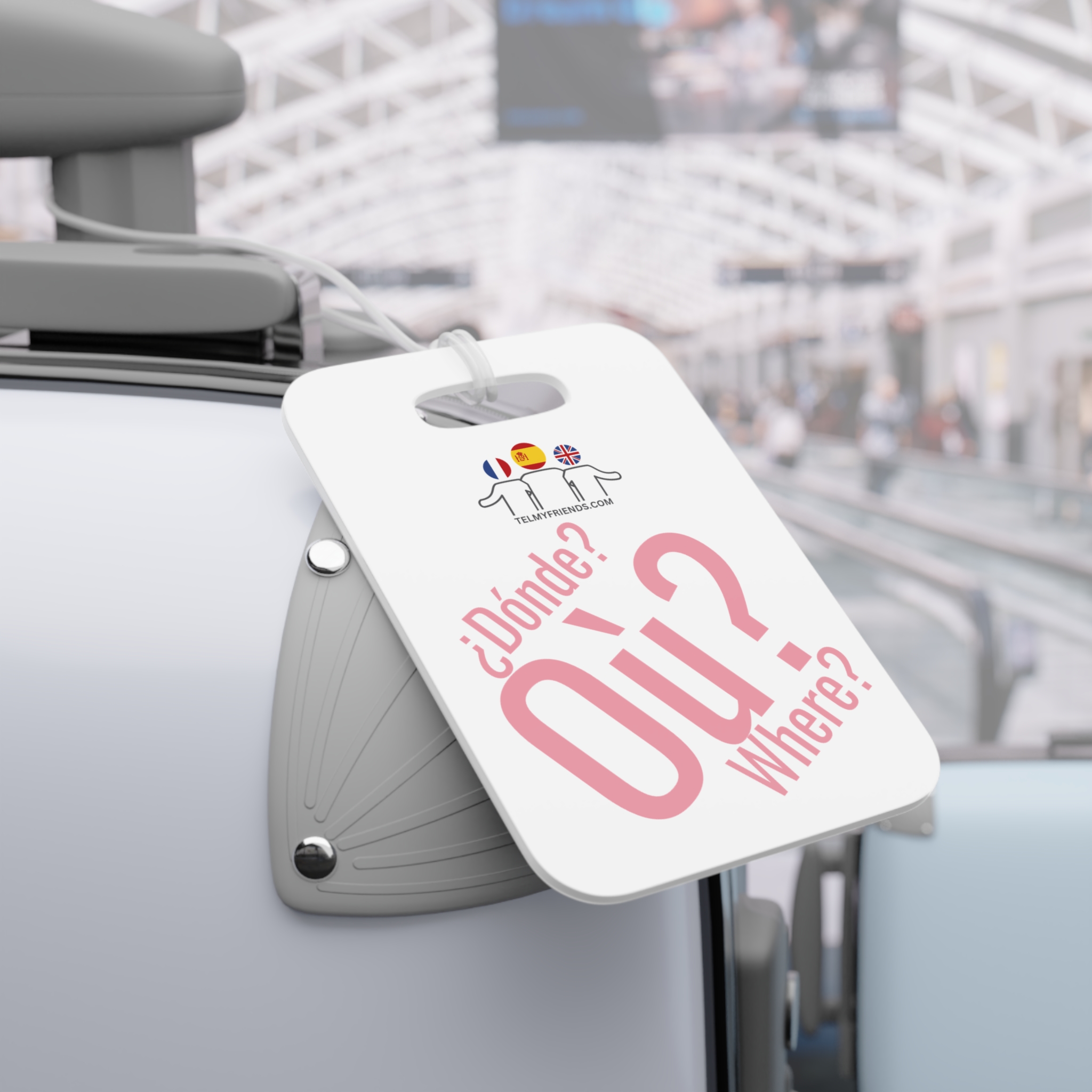 Where Luggage Tag Pink | Multilingual Travel Gift | telmyfriends - Image 2
