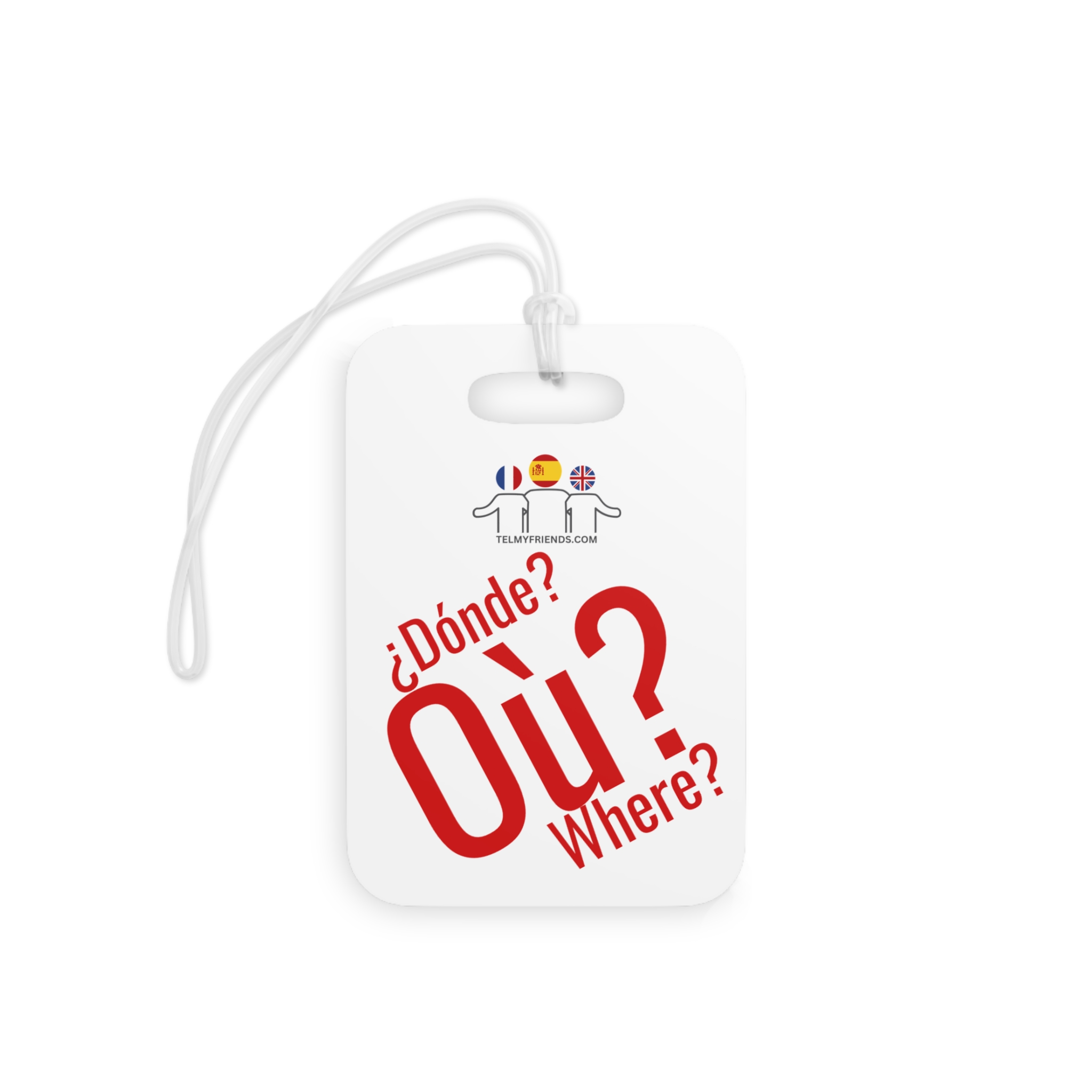 Where Luggage Tag Red | Multilingual Travel Gift | telmyfriends - Image 4