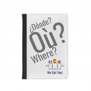 Where Passport Holder Grey | Multilingual Travel Accessory | telmyfriends