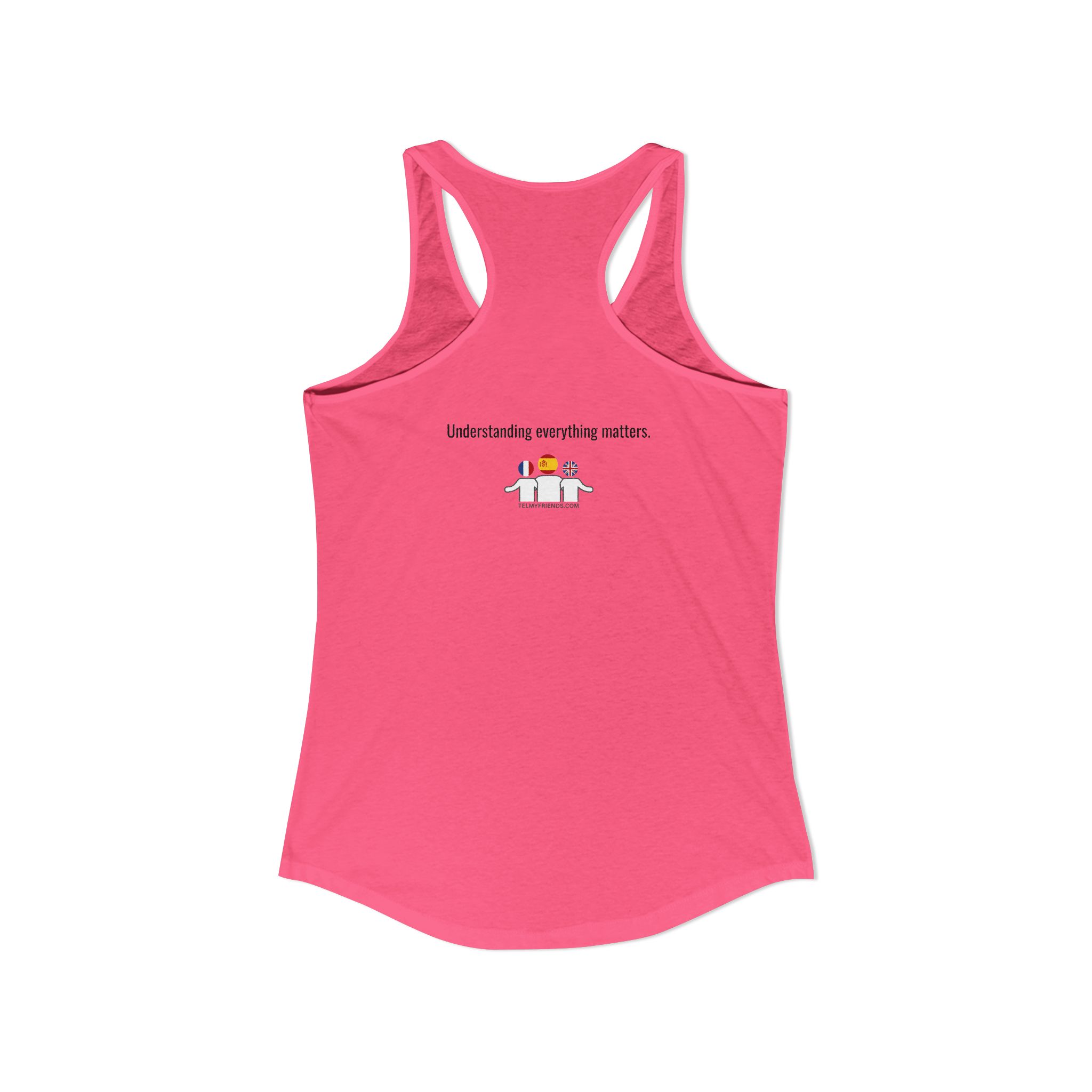 Women's Racerback Tank - "One Vino Blanco Please" Funny Spanglish Wine Tank | telmyfriends - Image 9