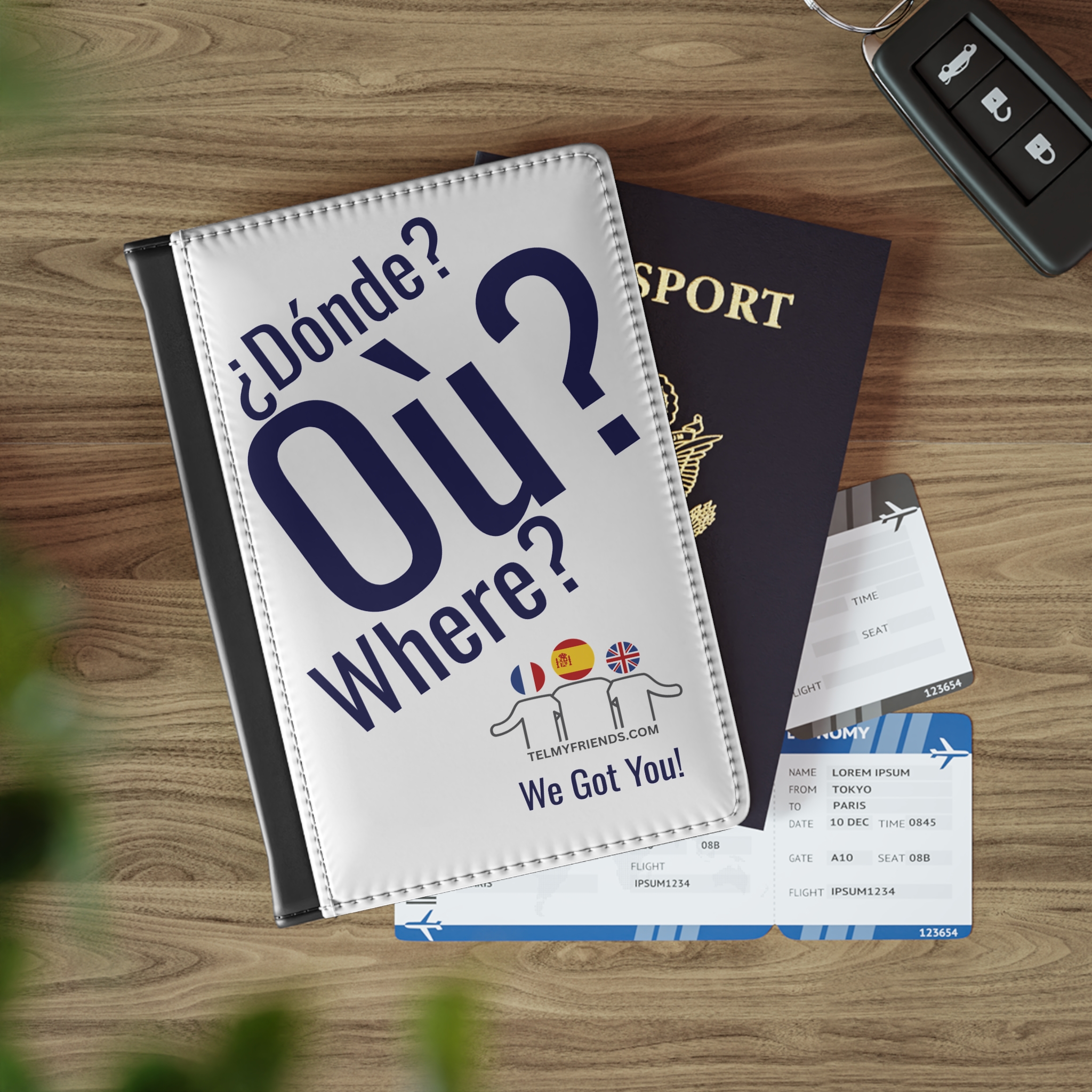 Where Passport Holder Blue | Multilingual Travel Accessory | telmyfriends - Image 2