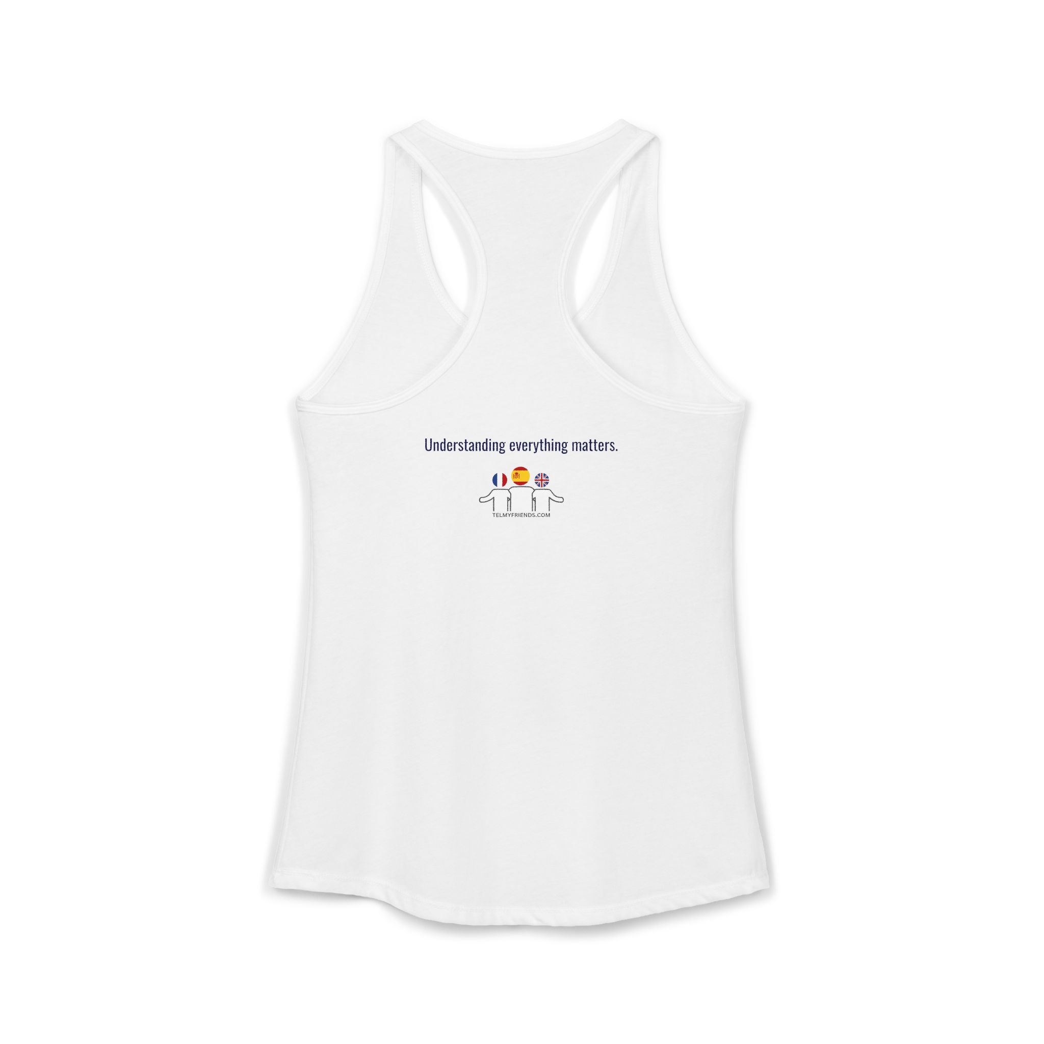 Women's Racerback Tank - "One Vino Blanco Please" Funny Spanglish Wine Tank | telmyfriends - Image 2