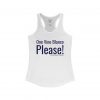 Women's Racerback Tank - "One Vino Blanco Please" Funny Spanglish Wine Tank | telmyfriends