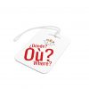 Where Luggage Tag Red | Multilingual Travel Gift | telmyfriends