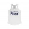 One Café au Lait Please! | Fun Franglais Coffee Racerback Tank | telmyfriends