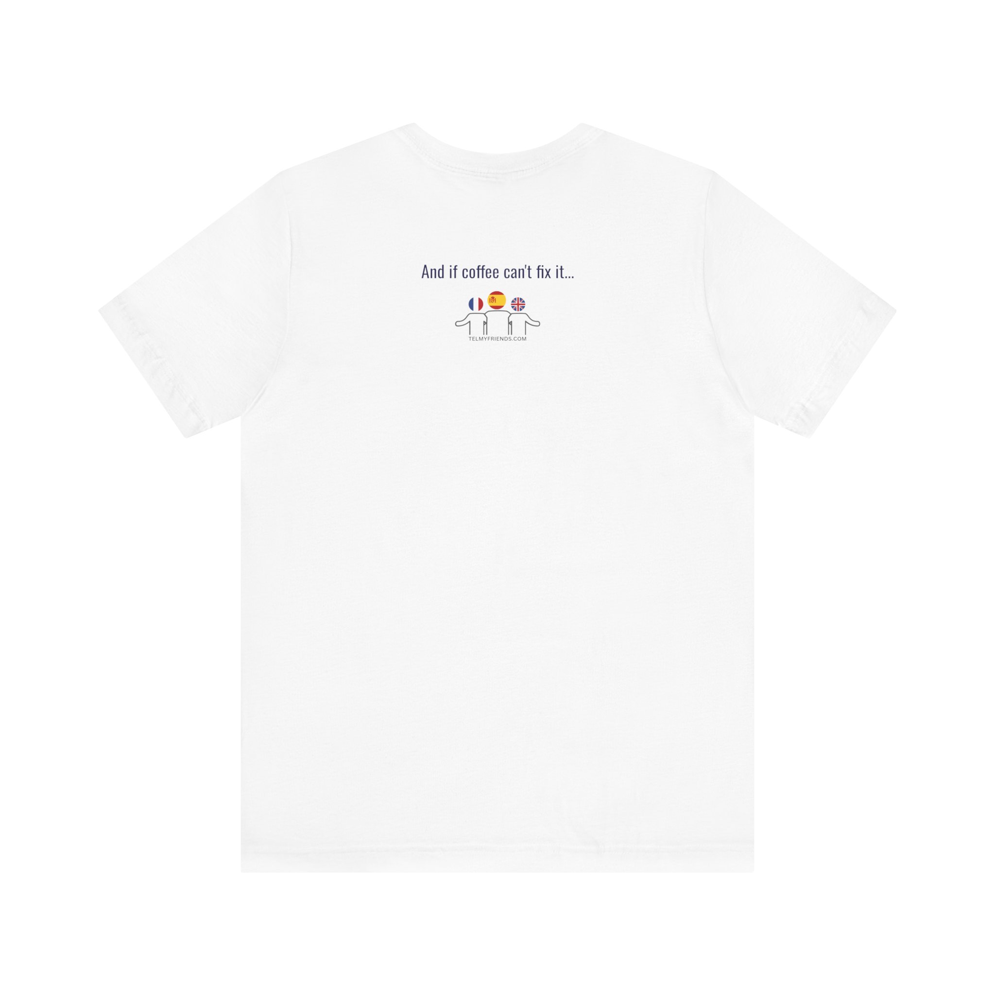 One Café au Lait Please! T-Shirt | Fun Franglais Coffee Tee | telmyfriends - Image 2