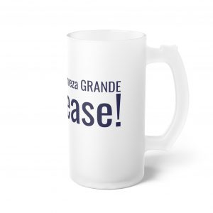 One Cerveza Grande Please! | Frosted Beer Glass Funny Spanglish Gift | telmyfriends
