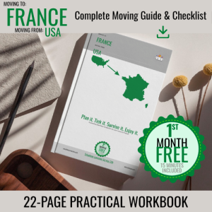 MOVING TO FRANCE FROM USA COMPLETE WORKBOOK COVER 22p