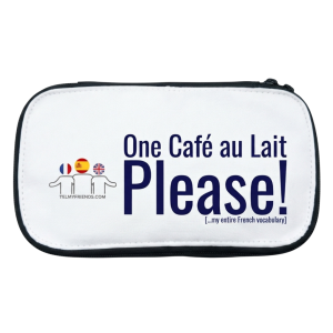 Pencil Case Flat - One Café au Lait Please