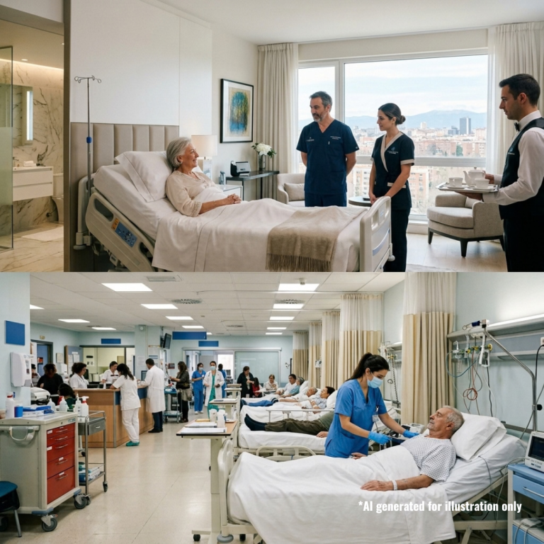 image_comparing Spanish private vs national healthcare for expats in Spain_telmyfriends_SQ image by AI